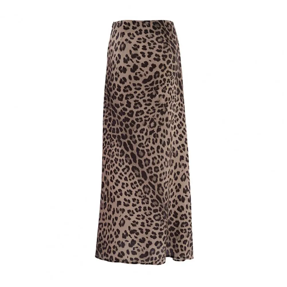 

Women's Vintage Leopard Print Half Skirt 2024 Sexy Slim Fit High Waist Wrap Hip Long Skirts 2024 Spring Female Office Streetwear