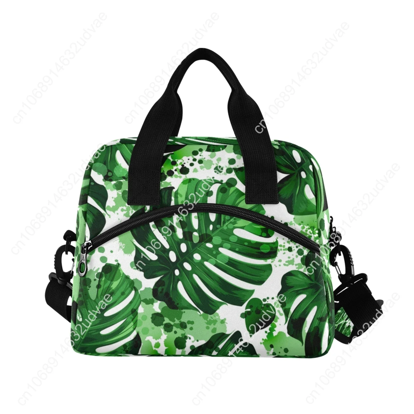 Fashion Lunch Bag Tropical Palm Leaves Print Multicolor Cooler Bags Women Hand Pack Thermal Breakfast Box Portable Picnic Travel