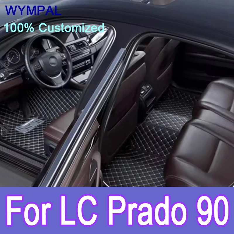 

Luxury Custom Automotive Car Floor Mats For LC Prado 90 1996 1997 1998 1999-2001 Auto Luxury Leather Men Women Full Coverage
