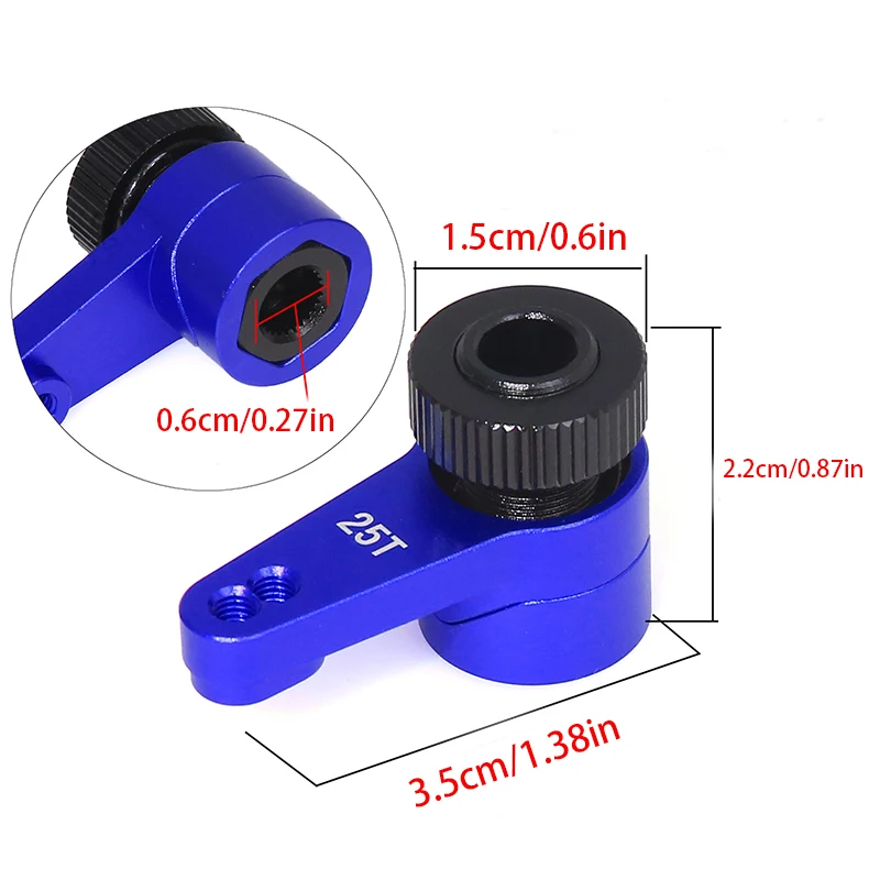 25T Spring Loaded Servo Arm for Axial RBX10 SCX10 Capra 1/10 Crawler LOSI 1/8 LMT Solid Axle Monster Truck Universal Upgrade