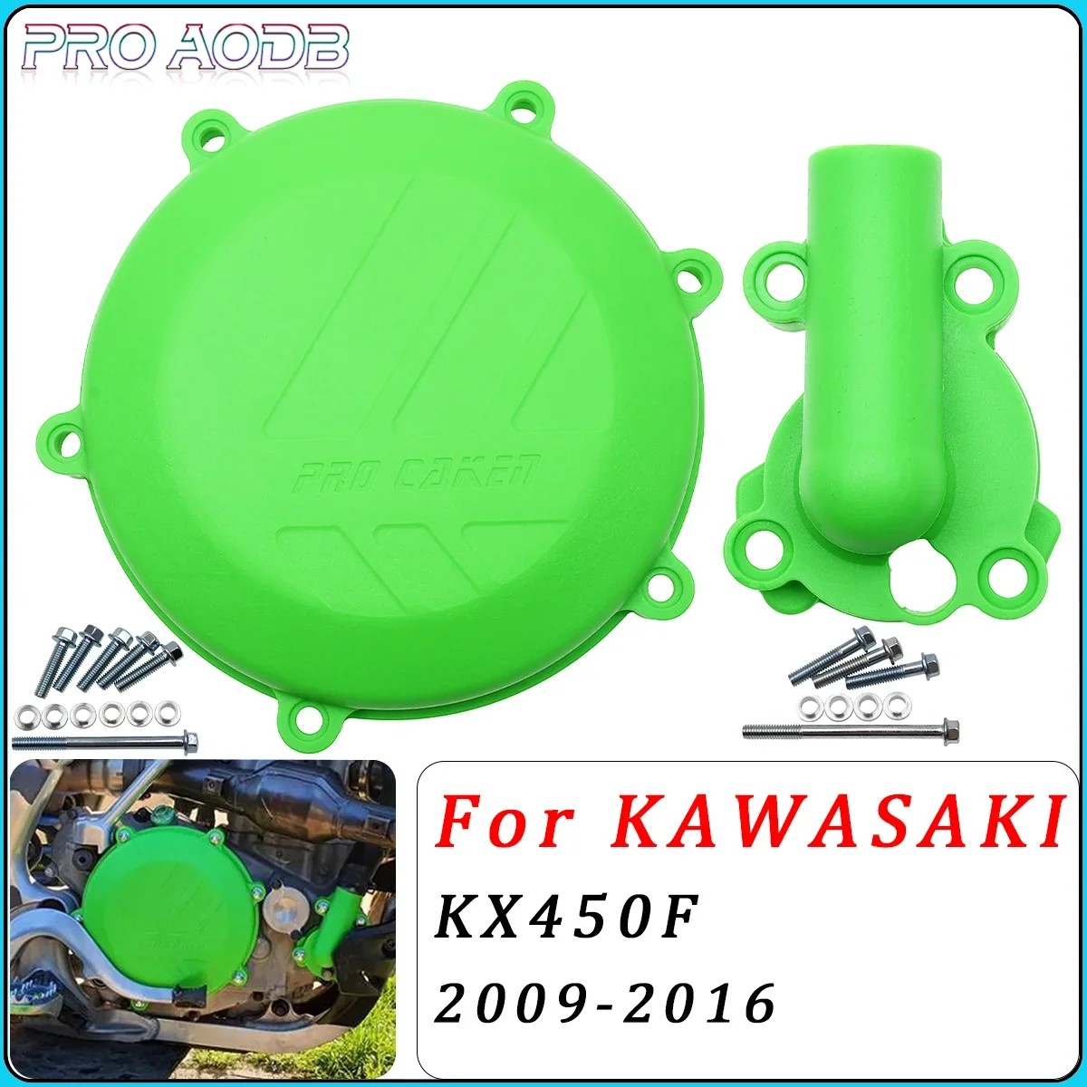 

Dirt Bike Motorcycle Clutch Guard Cover Water Pump Protector For Kawasaki KX450F KX450F Dirt Bike Universal Parts 2016 2017 2018