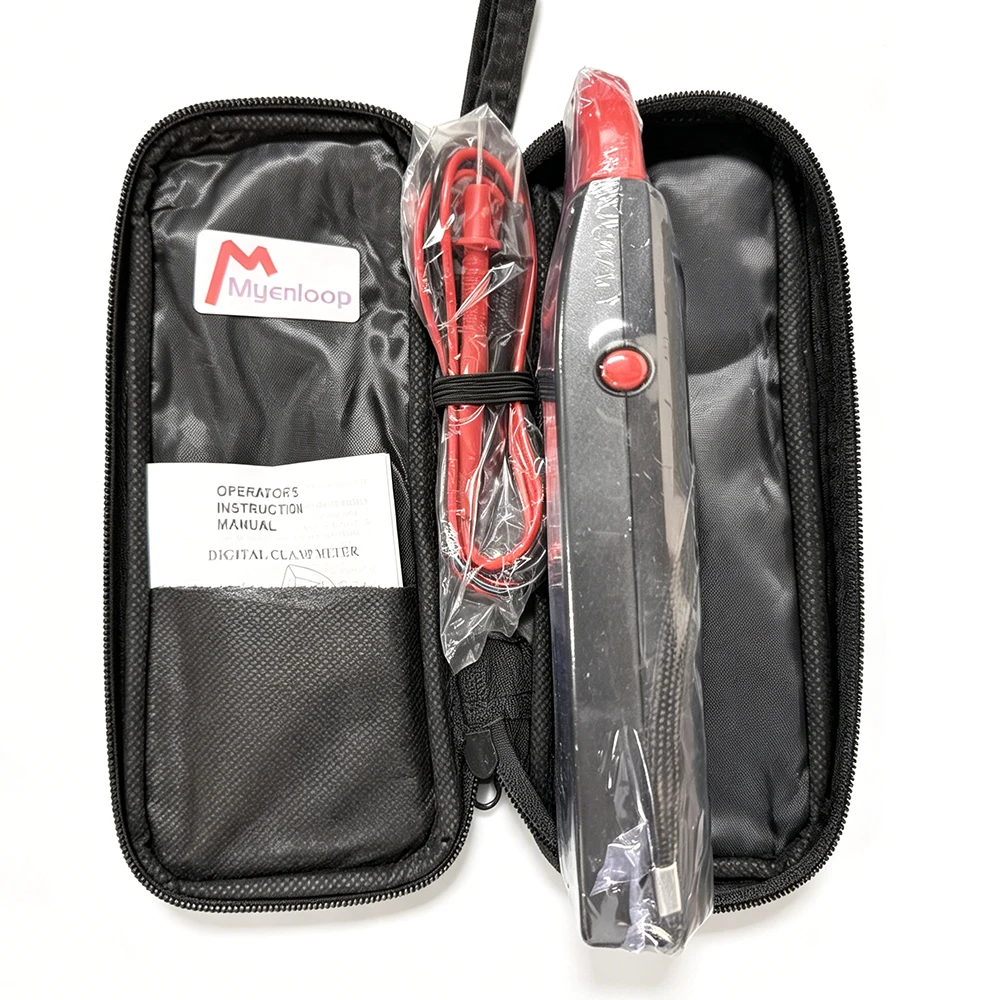Myenloop 26B Digital Clamp Meter Multimeter with Test Leads & Storage Case AC/DC Voltage Current Tester for Electrical Testing view 2
