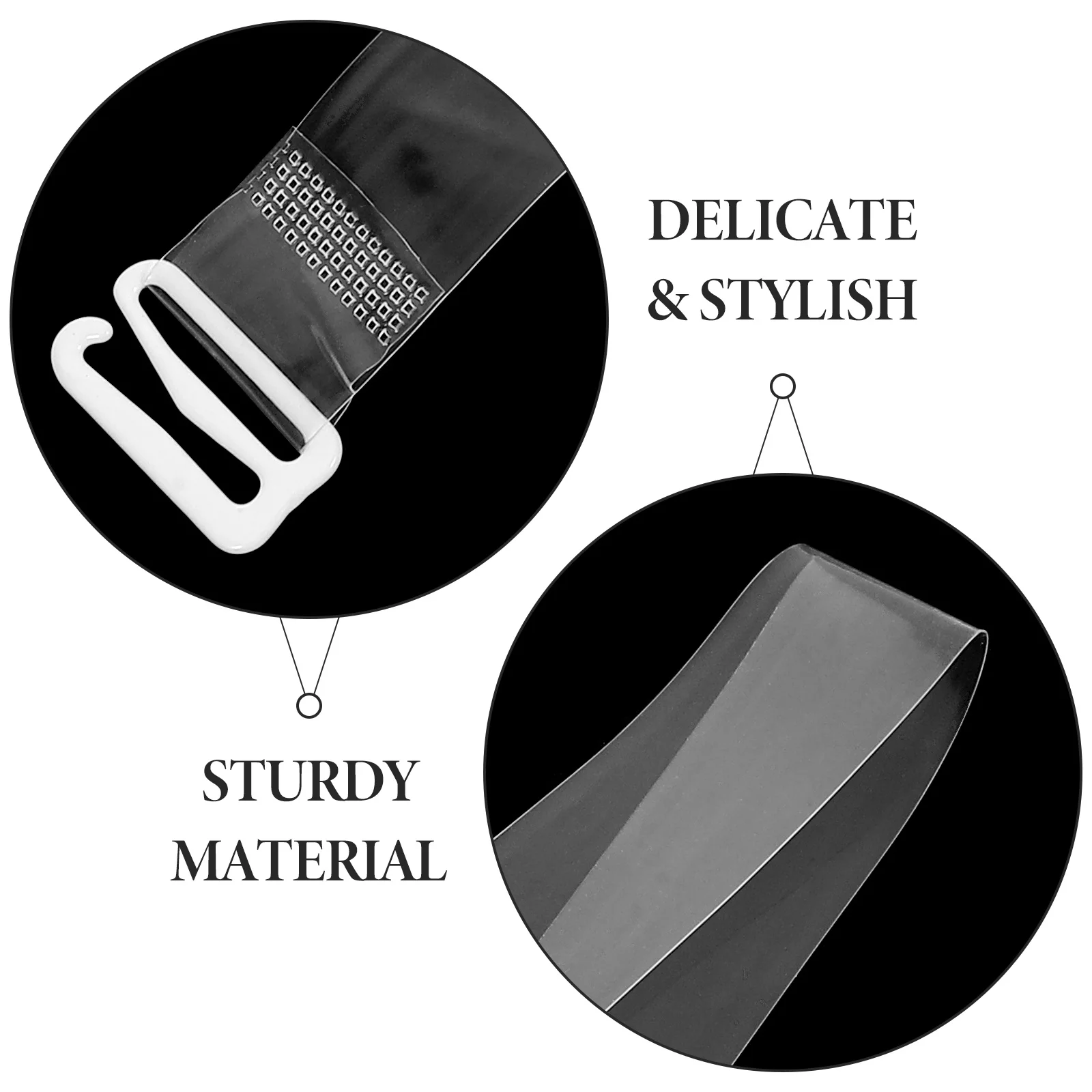 Paire de bretelles de soutien-gorge en Silicone cristal antidérapant, transparentes, invisibles, réglables, de remplacement, pour maillots de bain, à la mode