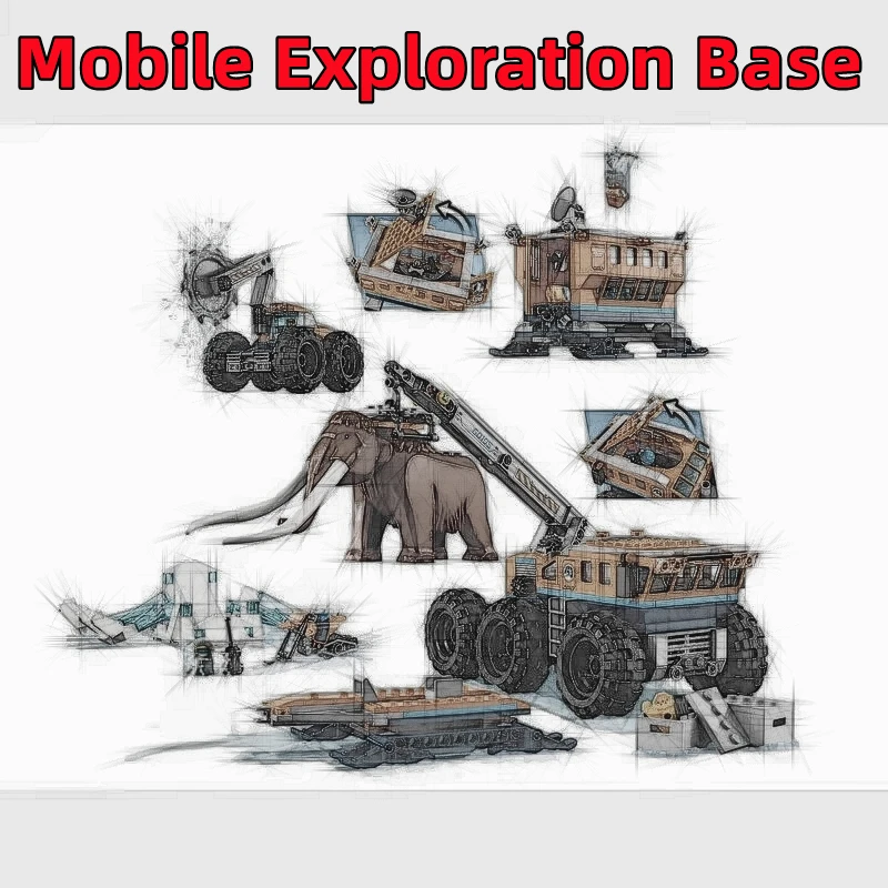 

City Series Building Blocks ‌Arctic Mobile Exploration Base‌ 60195 Mammoth Children Gift Assembly Toy