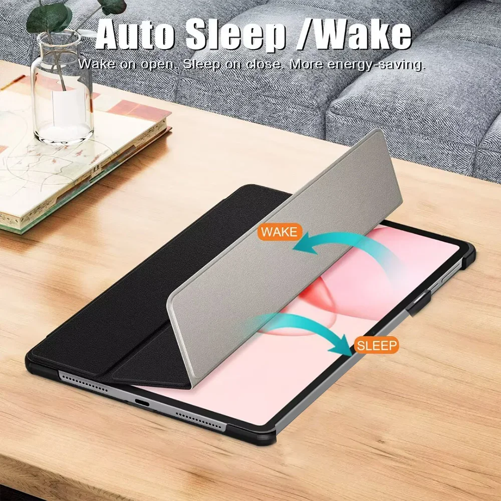 Tri-Fold Smart Case For HONOR Pad 9 12.1 2023/ Pad 10 2025 12.1 /Pad V9 2024 Shockproof Leather Stand Tablet Protective Cover