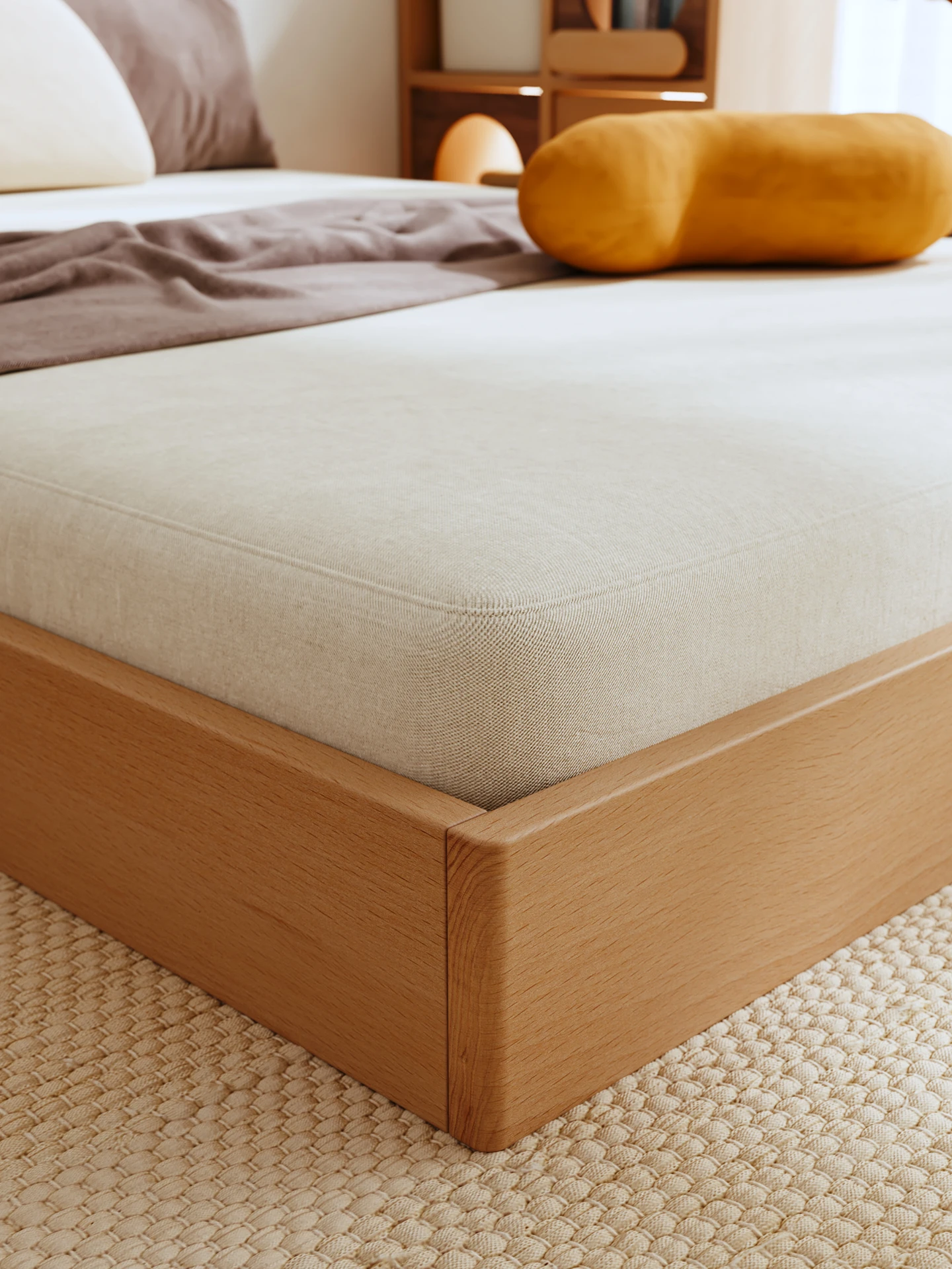 سرير أطفال بمنصة مونتيسوري من Mom's Choice، سرير أطفال من خشب الزان الصلب بالكامل للأولاد والبنات، تاتامي بطابق واحد #4