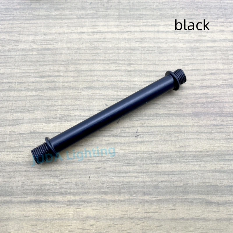 M10 Lamp Tooth Tube Both Ends Thread Black Hollow Tube Iron Pipe White M10 Thread Tube Table Lamp Metal Pipe Indoor Lamp DIY