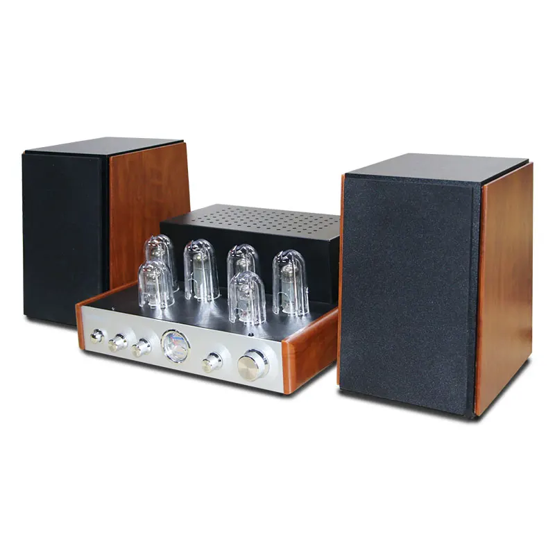 

BT/Aux-in/CD-in Function External Stereo Speakers,External 2xBass Range 10W And2x Treble 5way ,Electron Vacuum Tube Amplifier