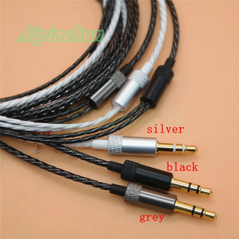 Aipinchun – Jack 3 pôles 3.5mm, câble Audio pour écouteurs, réparation de casque, remplacement, 18 fils à noyau en cuivre, 125cm, 3 couleurs, AA0197