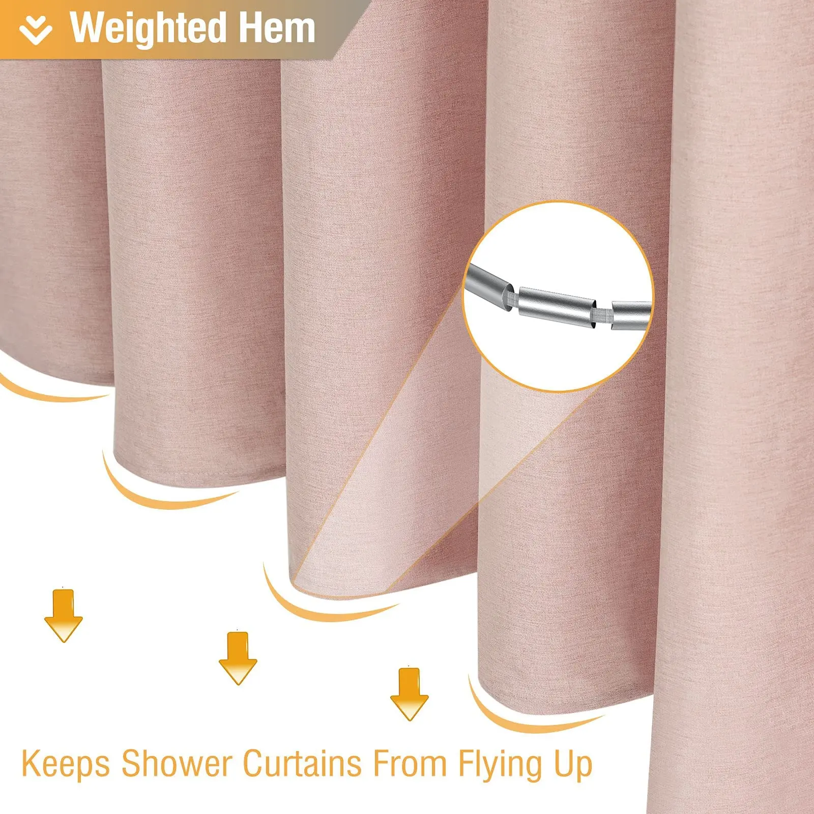 Extra Widen High luxury Pink Stall Shower Curtain Set Thicken Linen Polyester Waterproof For Bathroom with Hooks Japanese 240