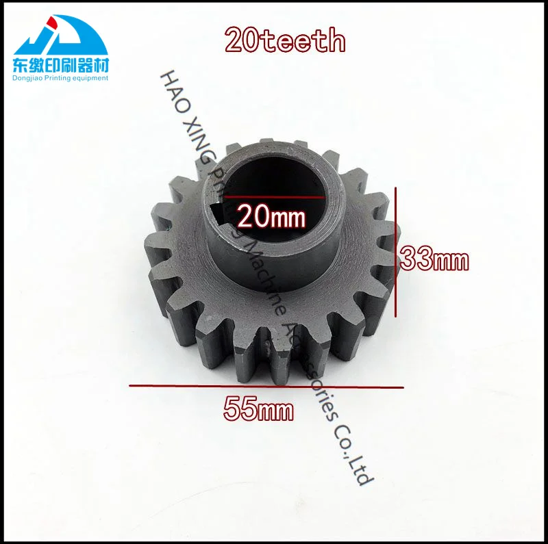 

Запчасти для печатного оборудования, шестерня KGJ8223, 20 зубьев, наружный диаметр 55 мм, ID20 мм для Mitsubishi D3000, аксессуары для печати, шестерня, высокое качество