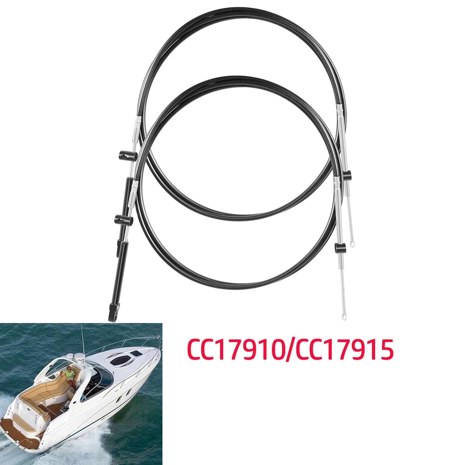 

10 FT or 15 FT Boat Throttle & Shift Cables for Gen1 600A Series Controller,For Mercury MerCruiser Marine Force Outboard Engines