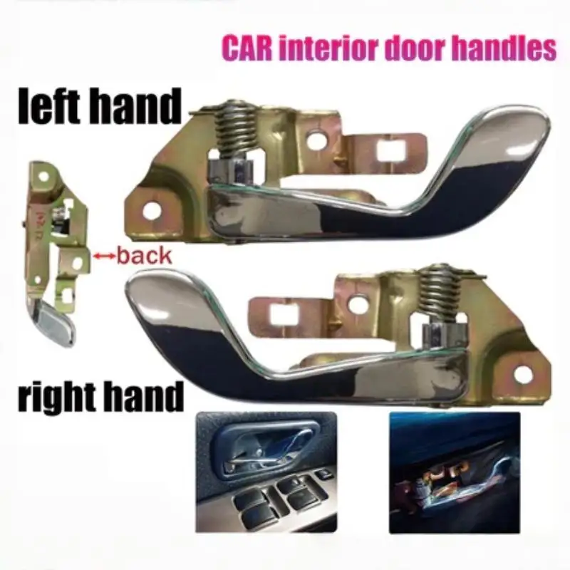 Driver Side Left Side Inner Door Handle Door Opener Chrome For MR401176 Interior Door Handles