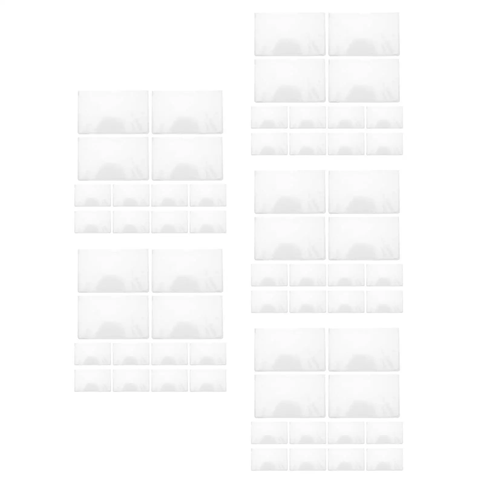 مجموعة مكونة من 5 قطع من أكمام بطاقات حماية لشهادة الميلاد، واقيات شفافة من البلاستيك الصلب، حامل شارة الأعمال عموديًا