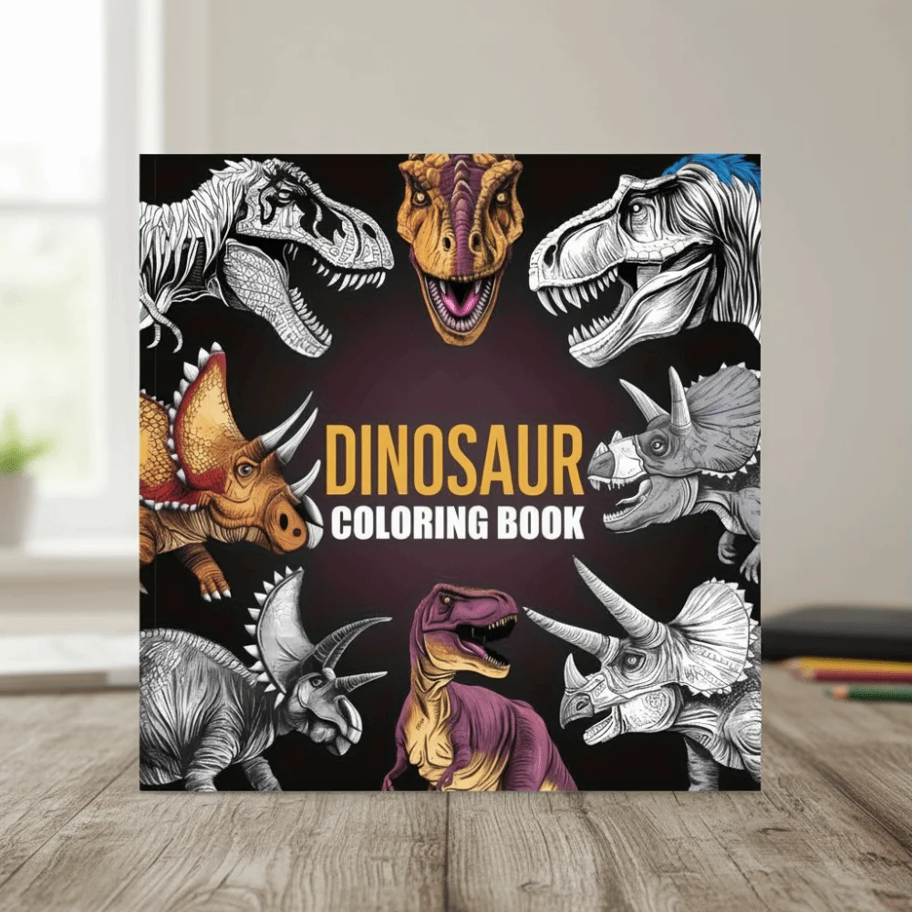 Stress Relieving Dinosaur Coloring Book Relaxation 20 Sheets Hand Drawn Book Fantastic Educational Graffiti Painting Book Crayon