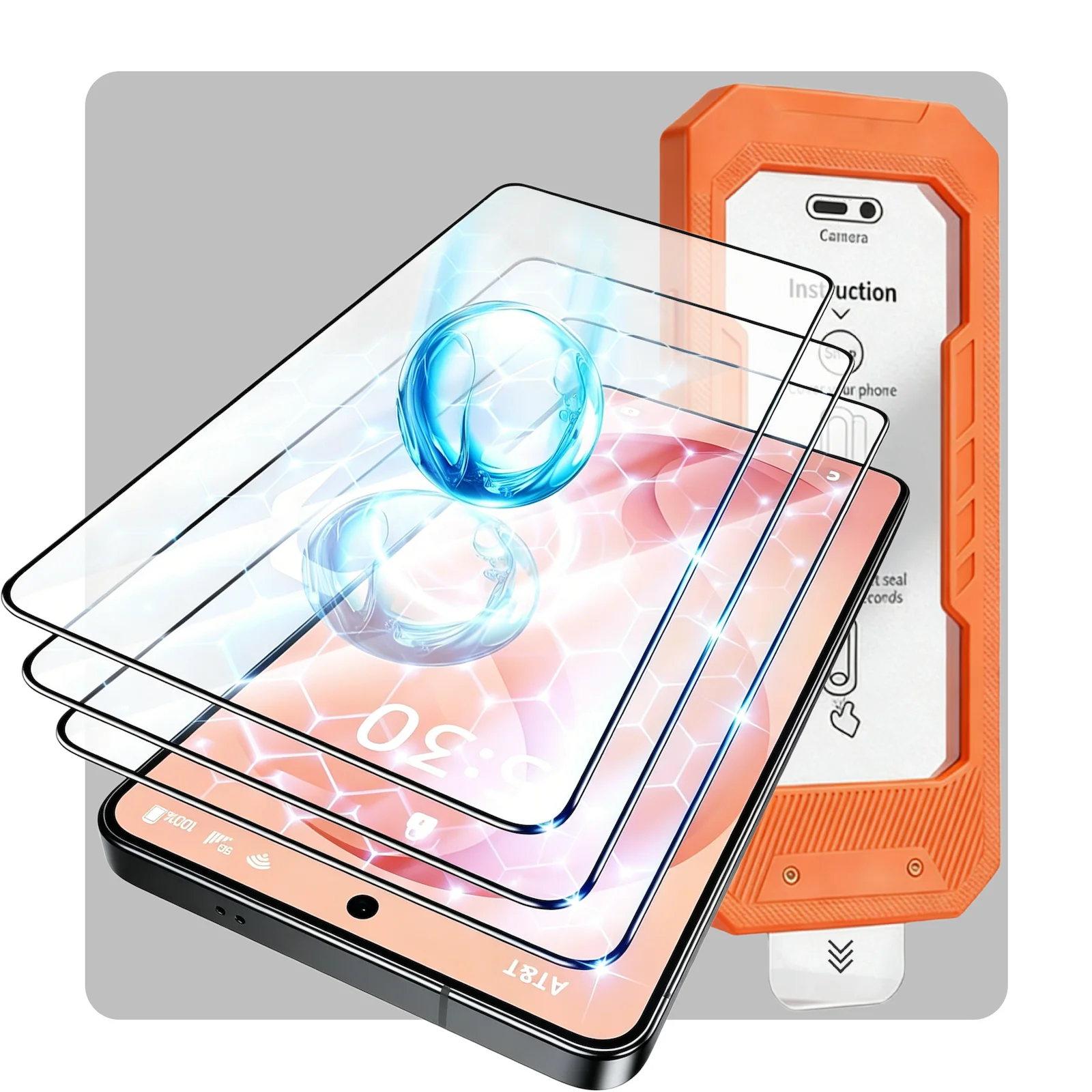 

3Pcs Tempered Glass For Galaxy Samsung S26 Ultra S25 Edge S24 Plus Screen Protector 9H Mobile Accessories Fingerprint Unlock