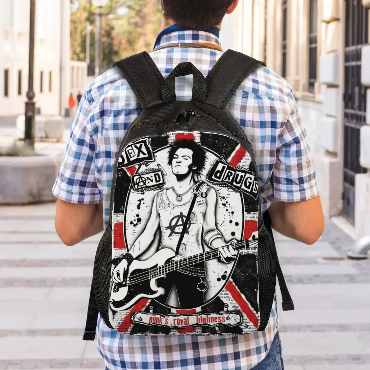 Sex Pistols Laptop Backpack Men Women Fashion Bookbag for School College Students Heavy Metal Rock Band Bags