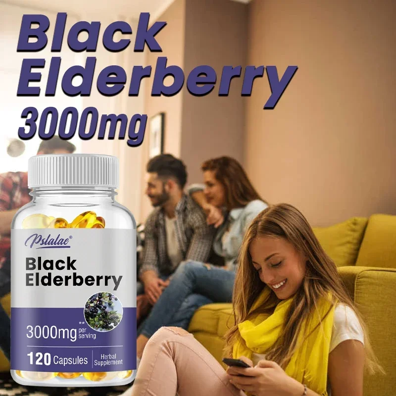 Black Elderberry 3000mg - Supports A Healthy Immune System, Antioxidant Levels and Improved Nutrient Absorption Supplement - Image 4
