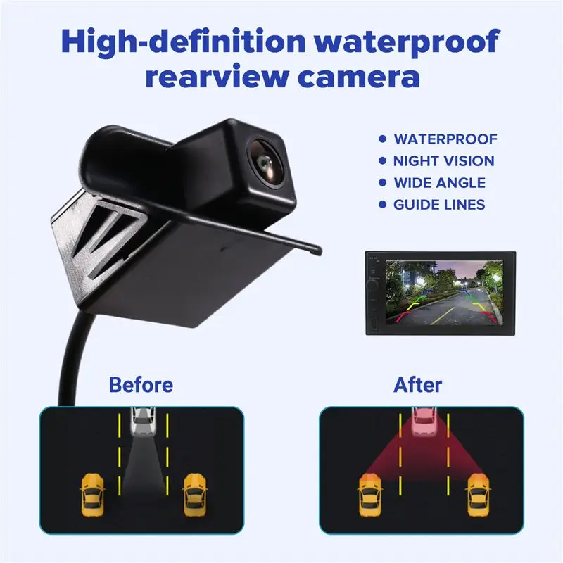ABTC-New 01733153 Rear Camera For Geely Vision 2015 2016 2017 Auxiliary Reversing Camera Parking Back-Up Rear View Camera