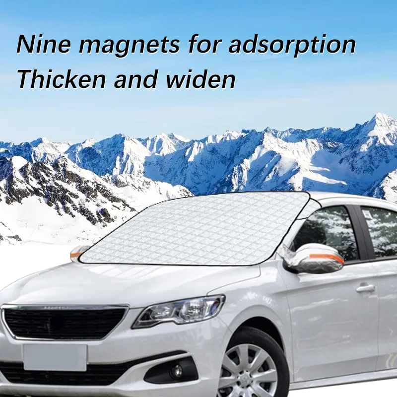 

Magnetic Car Windshield Snow Cover Winter Ice-Frost Guard Sun Shade Protector For Peugeot 301 2014-2018 Exterior Accessories