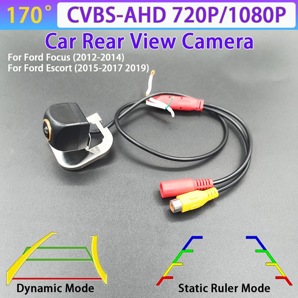 170 Degree AHD 1080P Car Reverse Backup Camera For Ford Focus 2012-2014 Escort 2015-2017 2019 Car Track/Ruler CVBS AHD 720P NTSC