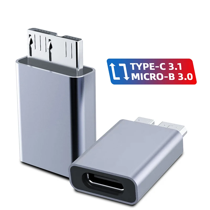 Micro B USB C 3.0 Male to Type C Female Adapter Type-C USB3.0 Micro B Connector For External Hard Drive Disk Super Speed For HDD