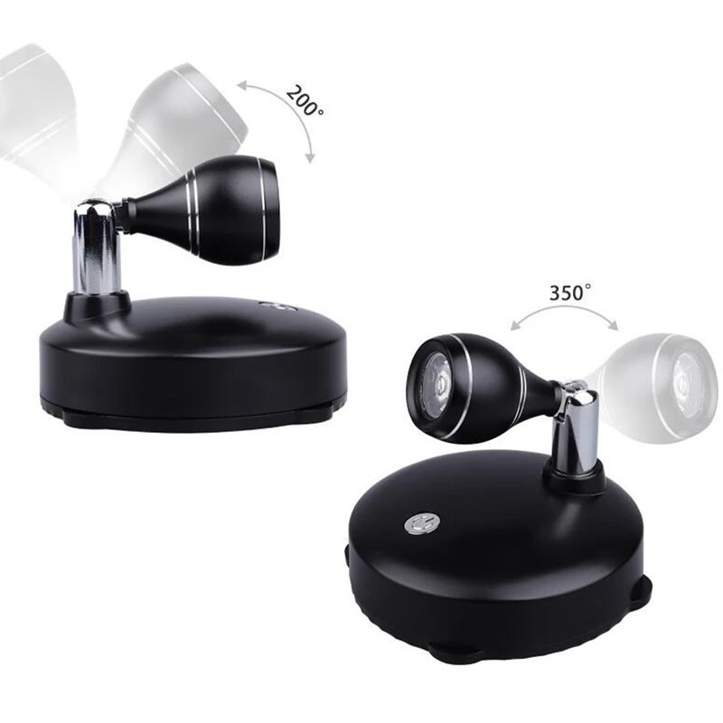 Foco inalámbrico para interiores, luces decorativas con pilas, luces artísticas para pinturas, luz de pared LED con control remoto (paquete de 2)