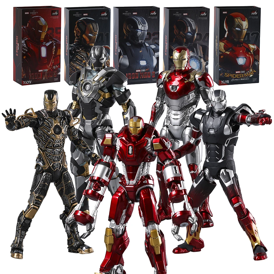 ZD Toys Iron Man 3 MK 22 24 35 41 47 PVC Action Figure Collectible Model Toy