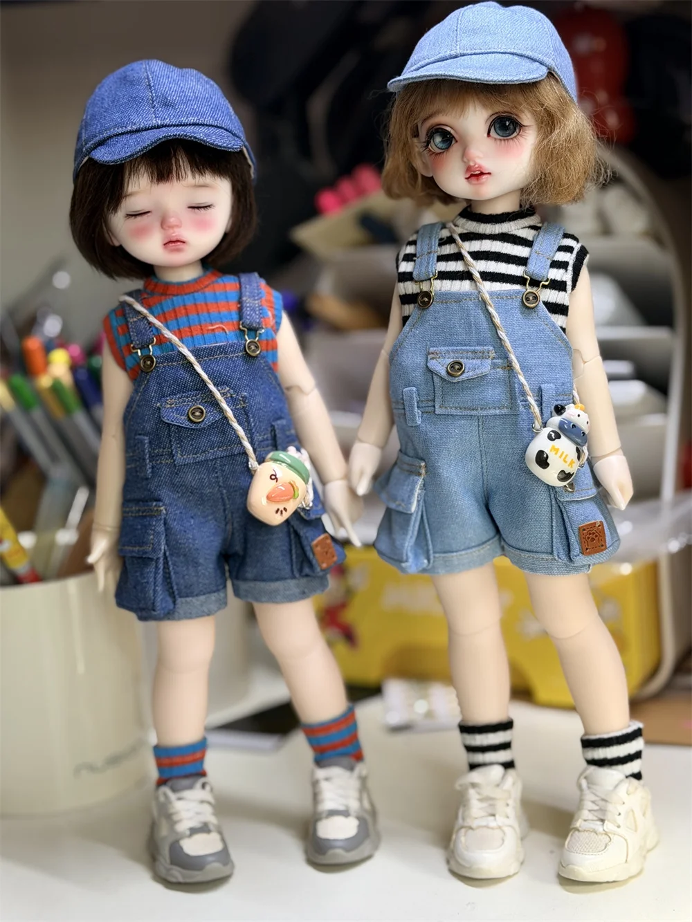 （customization 30day）BJD doll clothes suitable for 1/4 1/6 size white pants clothing set doll accessories (5 points)