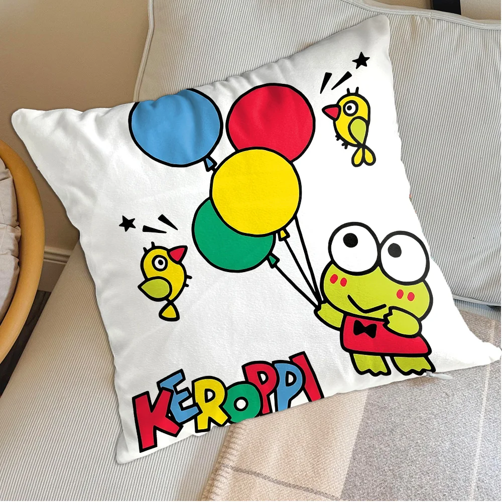 Kawaii K-Kerropi Kissenbezüge, dekorative Sofakissen, Heimdekoration, Kissenbezug, 40 x 40 cm, Zierkissen, niedliche Weihnachten