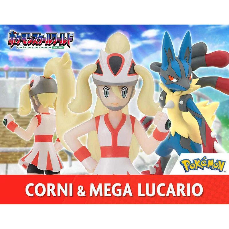 

Genuine Bandai Pokemon 1/20 Kalos Region Scale world Korrina Lucario mega XY Anime Action Figure Model Toys Gift for Birthday