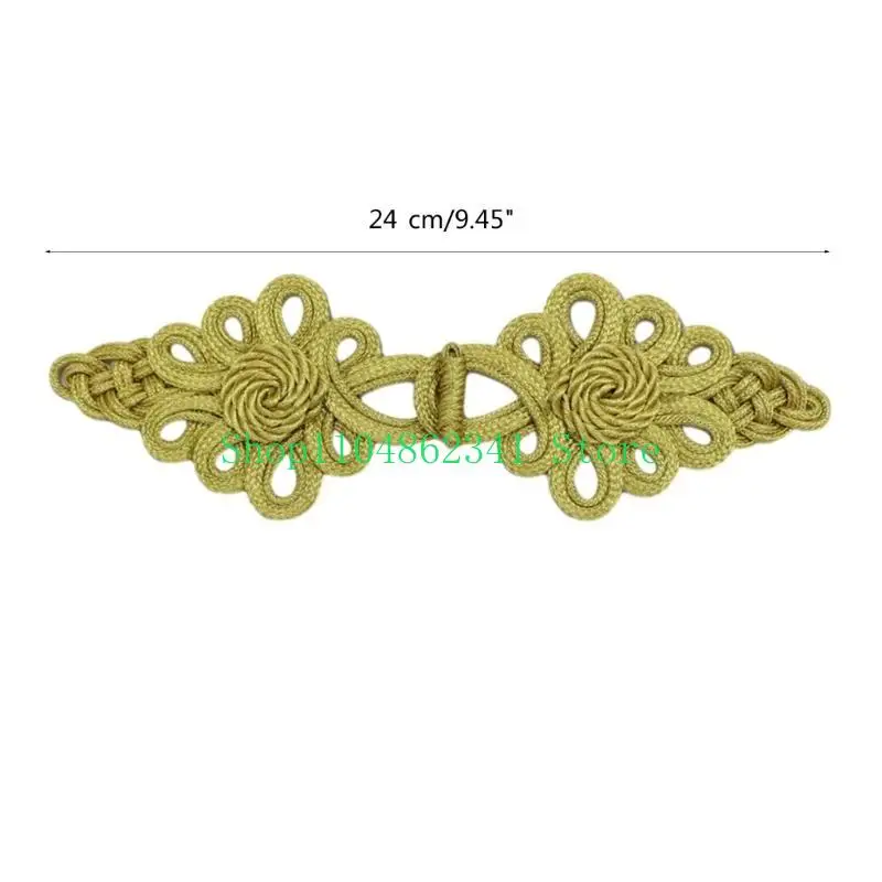 5ASD Китайский узел Cheongsam Button Tradition Ornament Ornament Золотые шелковые крепежи для шить