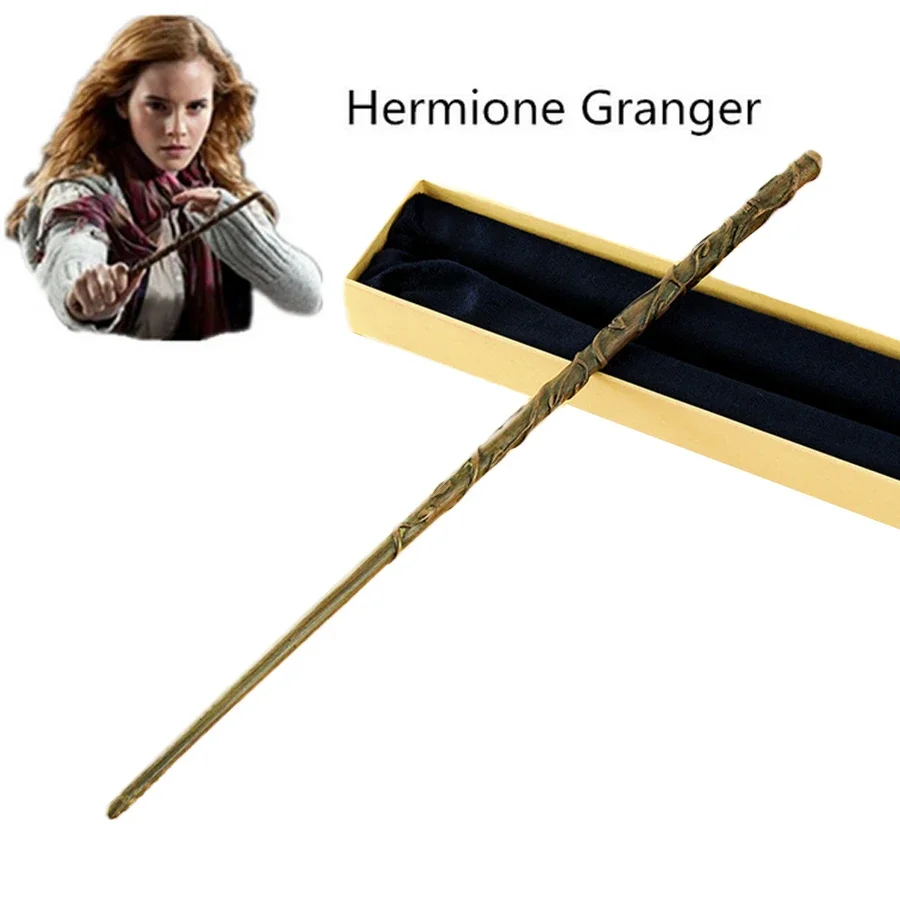 HarryyPotter Magic Wand with Metal Core Premium Gift Box Hermione Ron Malfoy Gryffindor Hogwarts Slytherin Hufflepuff Ravenclaw