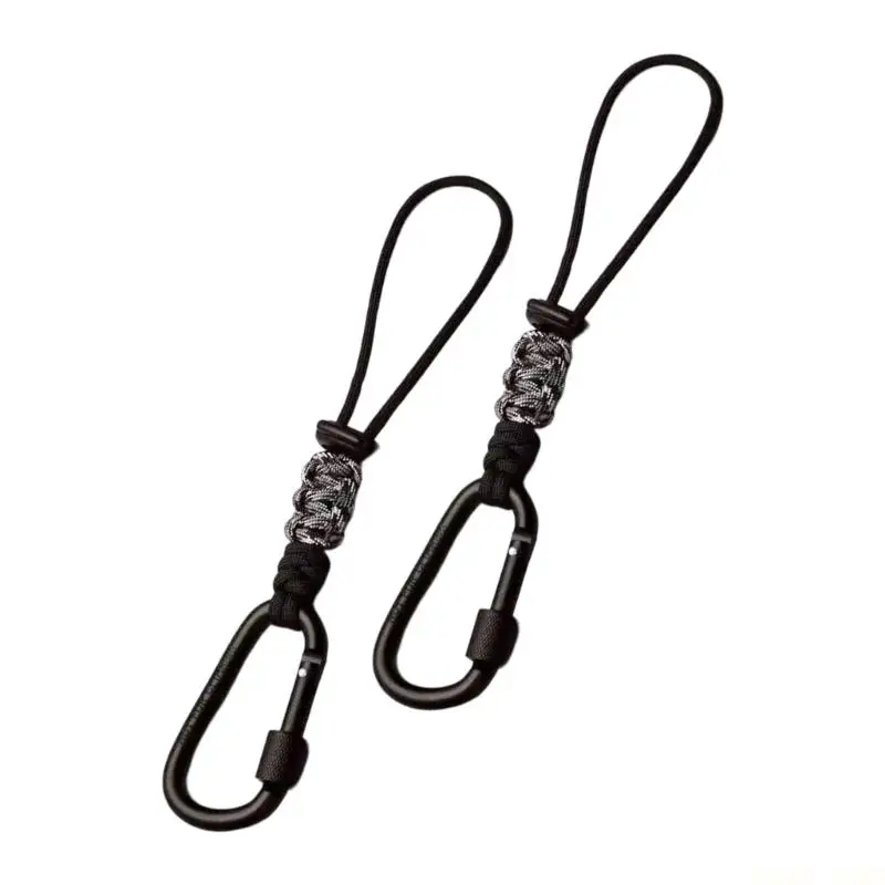 U2JB Camp Trail Utility Cord Set 2 Pack, 23 Metal Hook Bottle Carry Pair for Daily Bag Travel and Routine Field Use