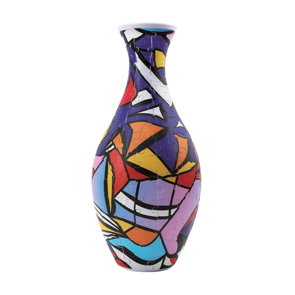 

160 Curved Plastic Puzzle 3D Puzzlef Flower Vase DIY Arts Flower Arrangements 3D Art Puzzle Vase Housewarming Gift Puzzle Kit