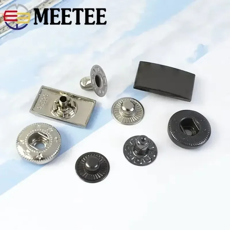 10/20/30Sets Meetee 20mm Metal Snap Button for Clothing Adjustable Pants Buttons Down Jacket Fastener Press Buckle Sewing Supply