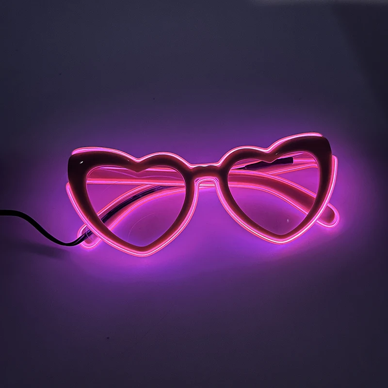 LED leuchtende herzförmige Sonnenbrille für Frauen, Katzenaugen-Stil, Retro-Brille, Junggesellenabschied, Kostüm, Brillen, Brautparty, Deko – Detail 14