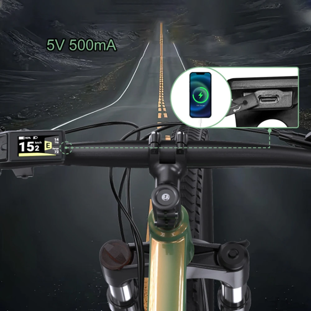 CAN Protocol LCD Screen E-Bike Upgrade Cycling Accessories Easy Installation Handlebar Mounted Multi-Function Display