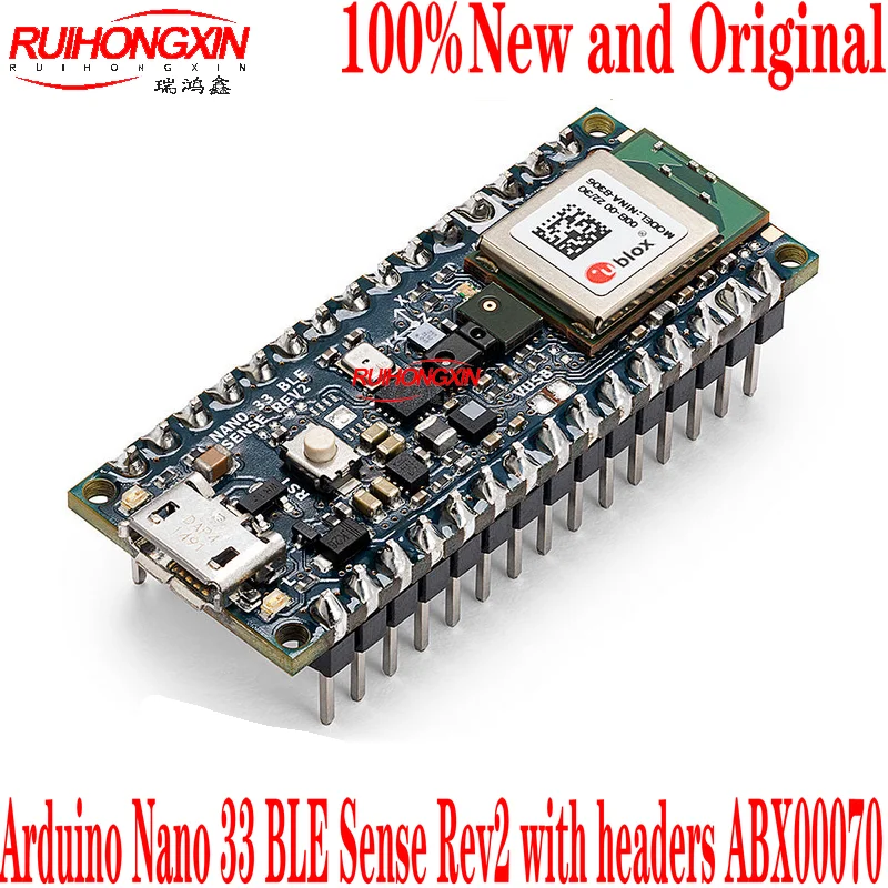 

Arduino Nano 33 BLE Sense Rev2 with headers ABX00070 Development board 100%New and Original