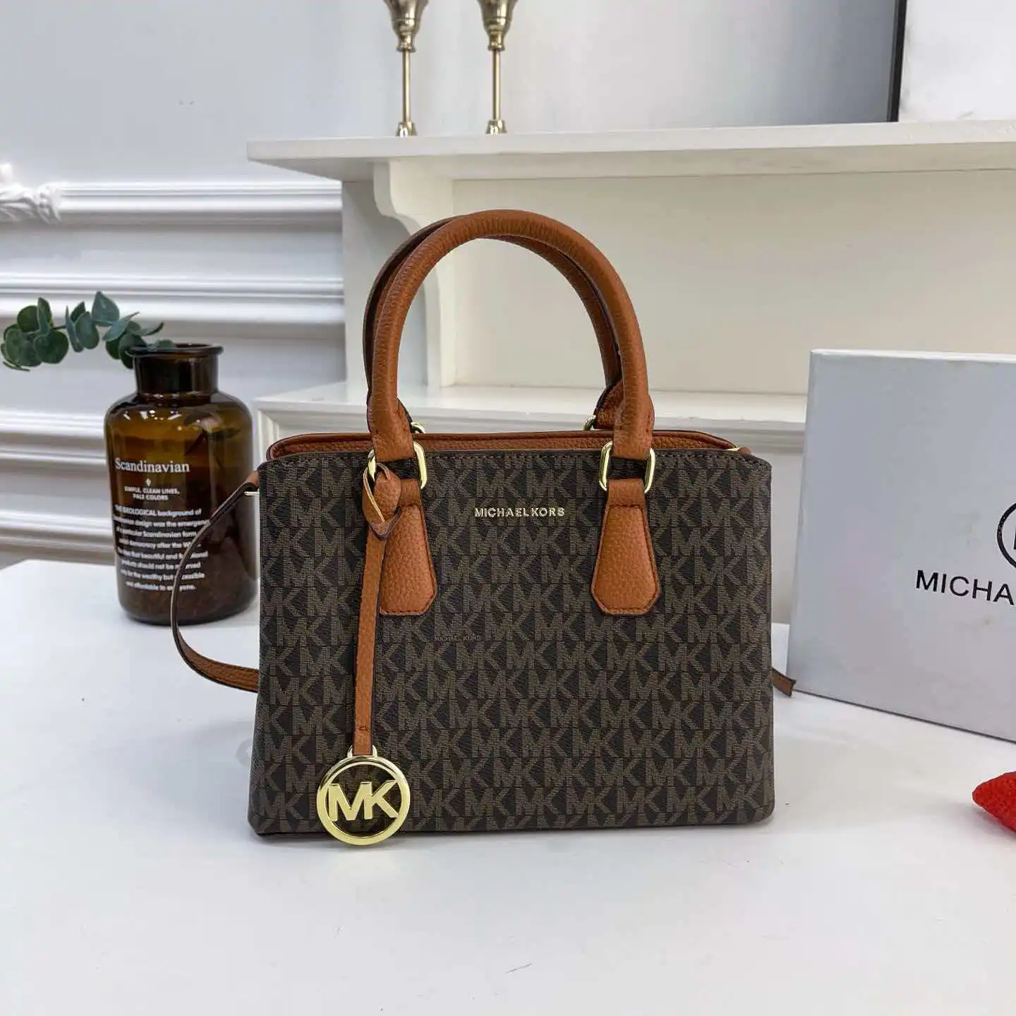 MICHAEL KORS/Michael Kors MK Bolso de Mujer 2026, Nuevo Bolso de Moda Estampado, Bolso de Hombro, Bolso Bandolera