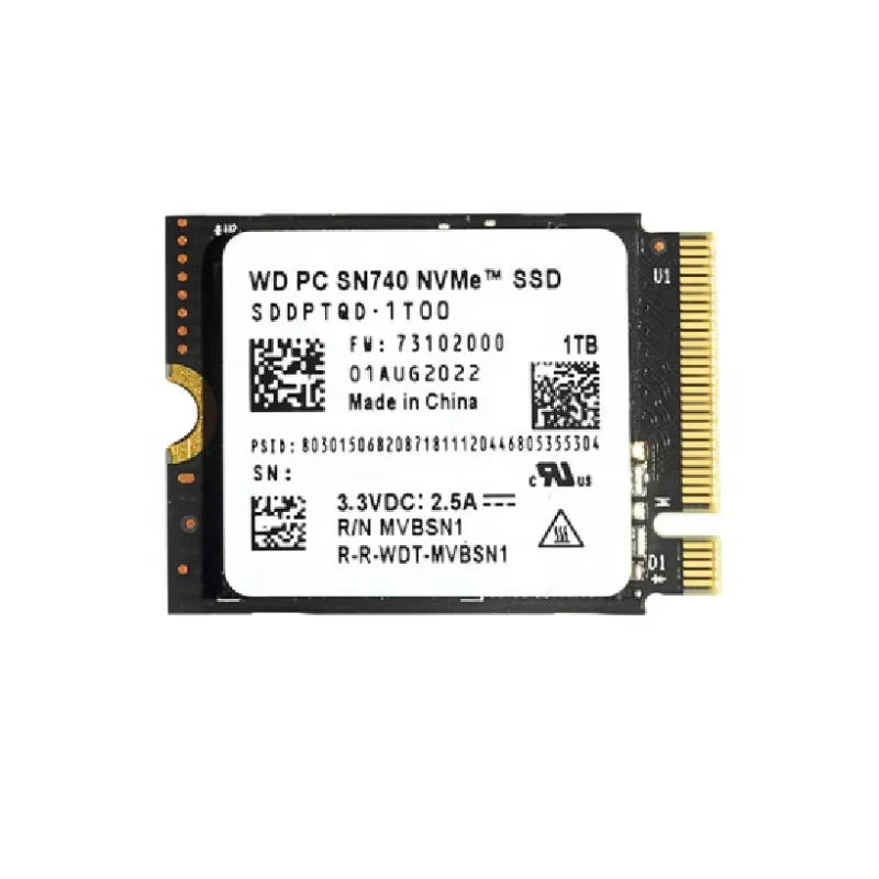 Western Digital WD SN740 SSD 2TB 1TB Hard Drive M.2 2230 NVMe PCIe Gen 4x4 Solid State Drive for Pc Laptop