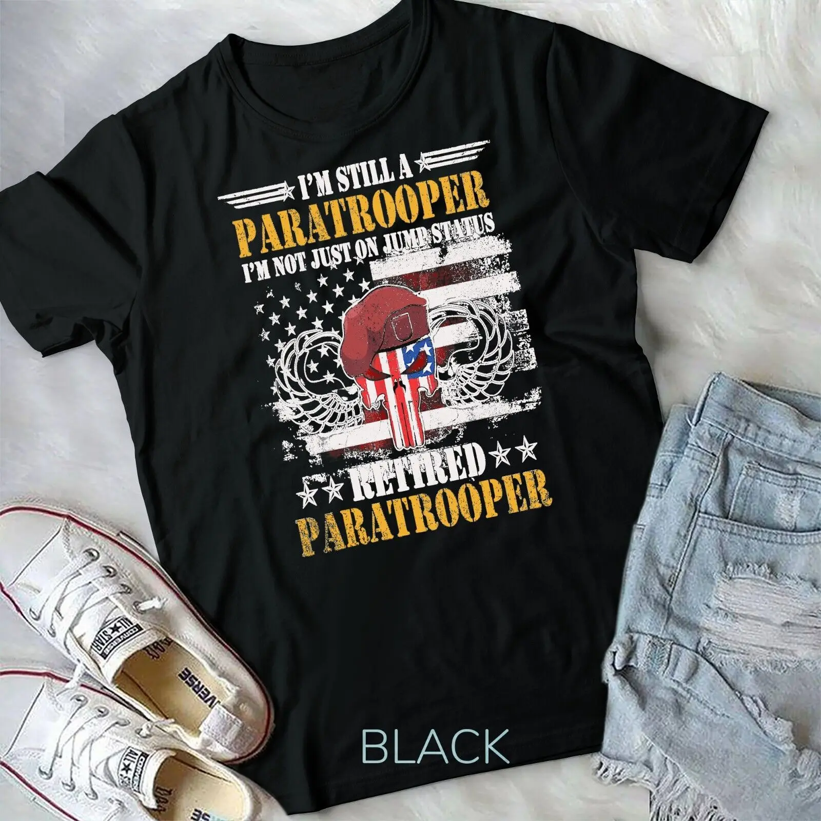 

U.S Army Airborne Division Paratrooper Tshirt, Veterans Day Unisex T-shirt