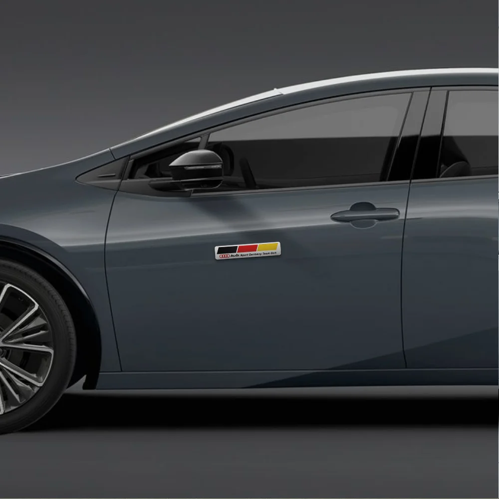 For Audi Sline A1 A2 A3 B5 8P 8V 8L RS8 RS3 RS4 RS5 RS6 S1 S2 S3 S5 1PCS 3D Aluminum Car Body Rear Trunk Tail Stickers Valve Cap view 6