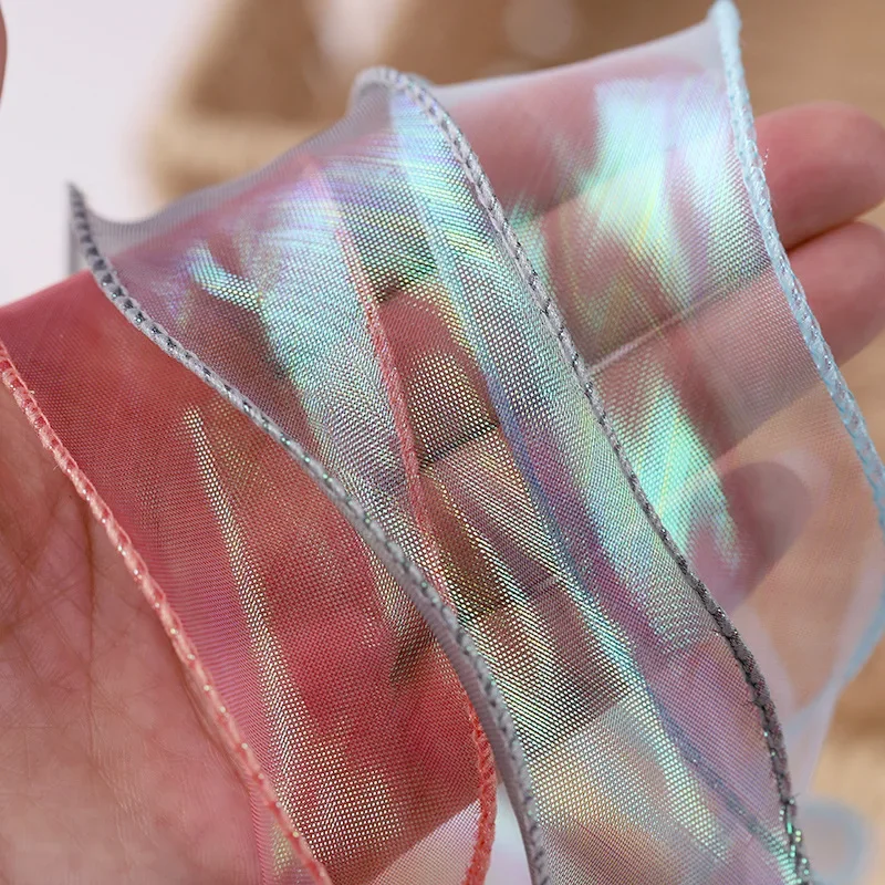 

2025 4CM Wide Iridescent Organza Shoelaces - Silk Ribbon Laces for Trainer Shoes & Clogs - Premium Accessory