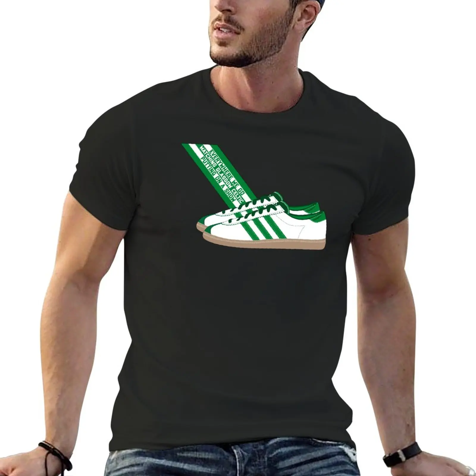 New Everywhere We Go, Watching Glasgow Celtic, Putting On A Show T-Shirt blank t shirts summer tops men clothing