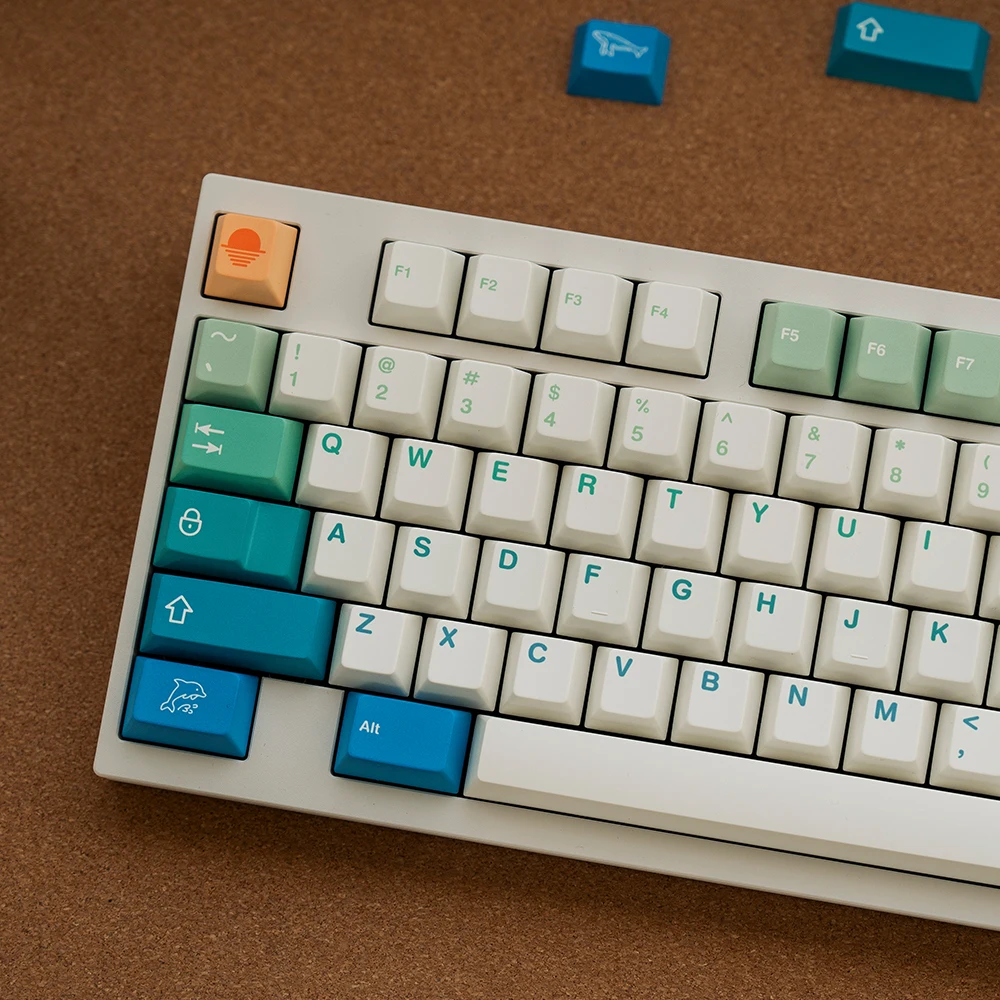 FBB Keycaps Island R2 PBT 1.7mm Thickness Key CapsFor Cherry Profile Mechanical Keyboard Keycaps MX Switch Office Creative Gift