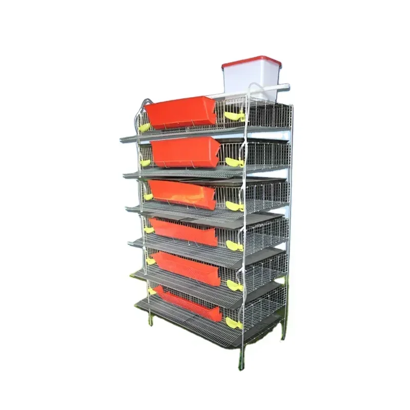 6 Tiers Poultry Farm Layer Quail Cage With Nipple Drinker Capacity 800 Quails