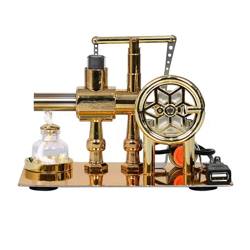 Hot Air Single Cylinder Stirling Engine Generator Physics Popular Science Production Electricity Power Generator Model