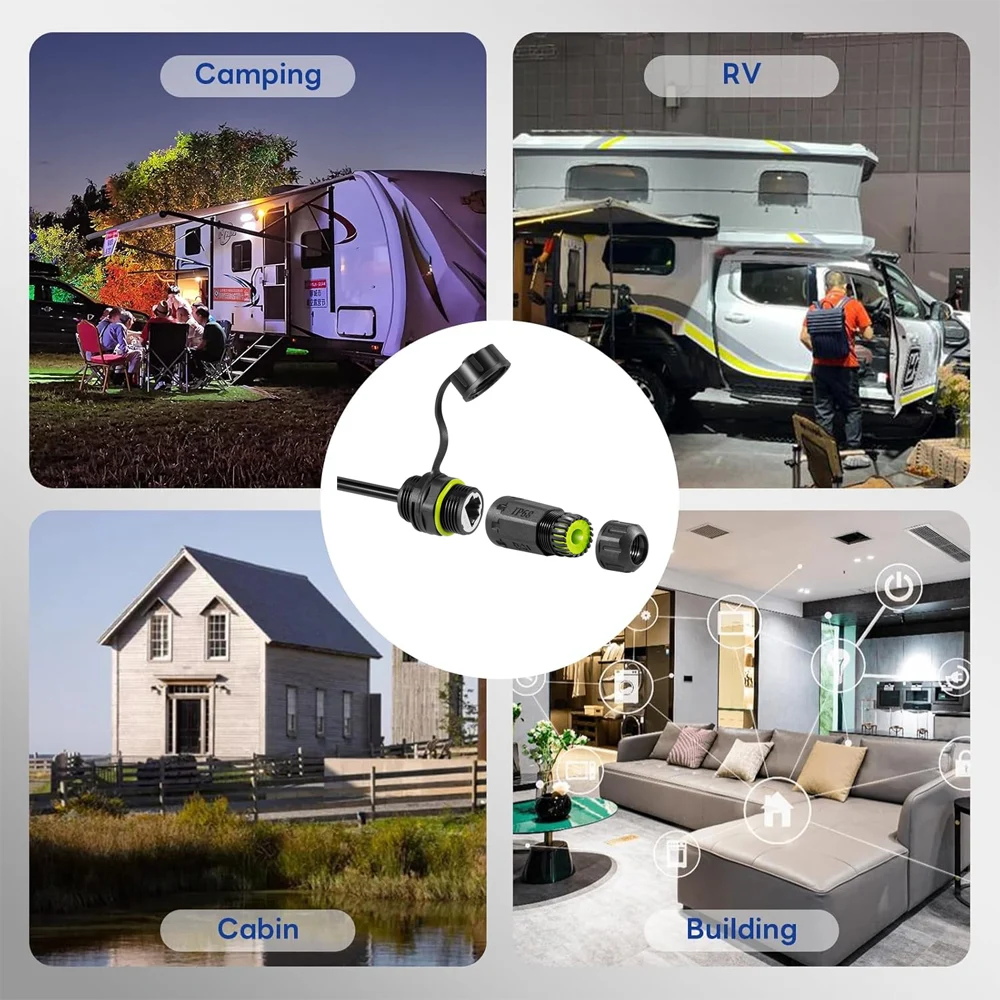 for Starlink Cable Gen 3/Mini, Starlink Ethernet Adapter Gen 3/Mini IP68 Waterproof,Starlink Cable Extension to RJ45 Coupler IP6