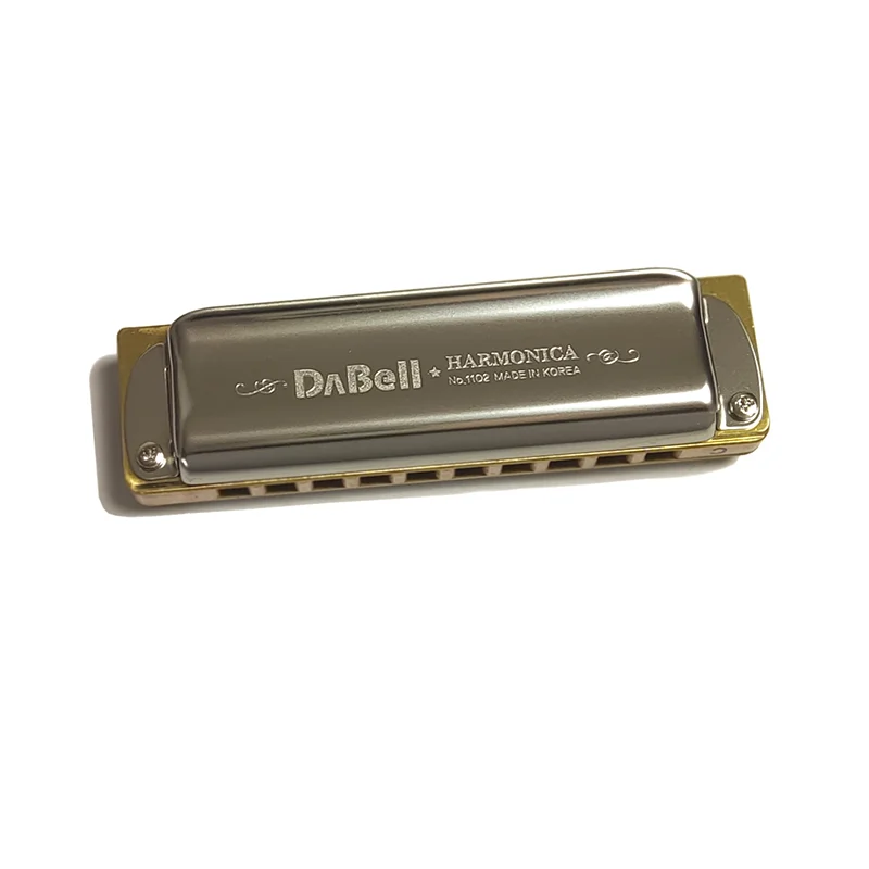 DABELL Harmonica Noble 1102 Blues Harp 10 Holes Mouth Organ Stainless Steel Cover Plates Maple Wood Comb Equal Temperament Korea